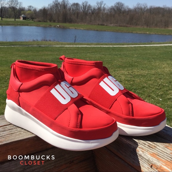 Ugg Neutra Red Chunky Sneakers - Picture 2 of 15